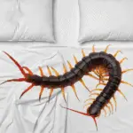 centipede on a bed